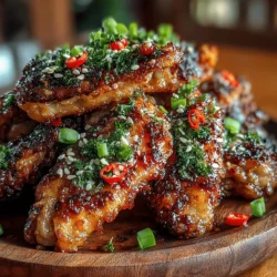 Marinating is a crucial step in enhancing the flavor of your sticky honey garlic glazed chicken wings. The marinade not only infuses the chicken with a rich taste but also helps tenderize the meat, making it juicy and delectable. For optimal flavor absorption, aim to marinate your wings for at least 2 hours, though overnight is ideal. This extended marination allows the ingredients—honey, garlic, soy sauce, and ginger—to penetrate deeply into the chicken.