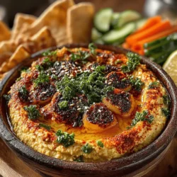 Hummus has a rich history dating back centuries, originating in the Middle East where it has been enjoyed for generations. As a versatile dip, it can be served with an array of accompaniments, from fresh vegetables to warm pita bread. The Garlic Bliss variation takes this beloved classic to new heights by incorporating roasted garlic, which adds a depth of flavor that's both savory and sweet. The process of roasting garlic transforms its pungent rawness into a mellow, caramelized delight, enhancing the overall taste of the hummus and making it a standout choice for any occasion.