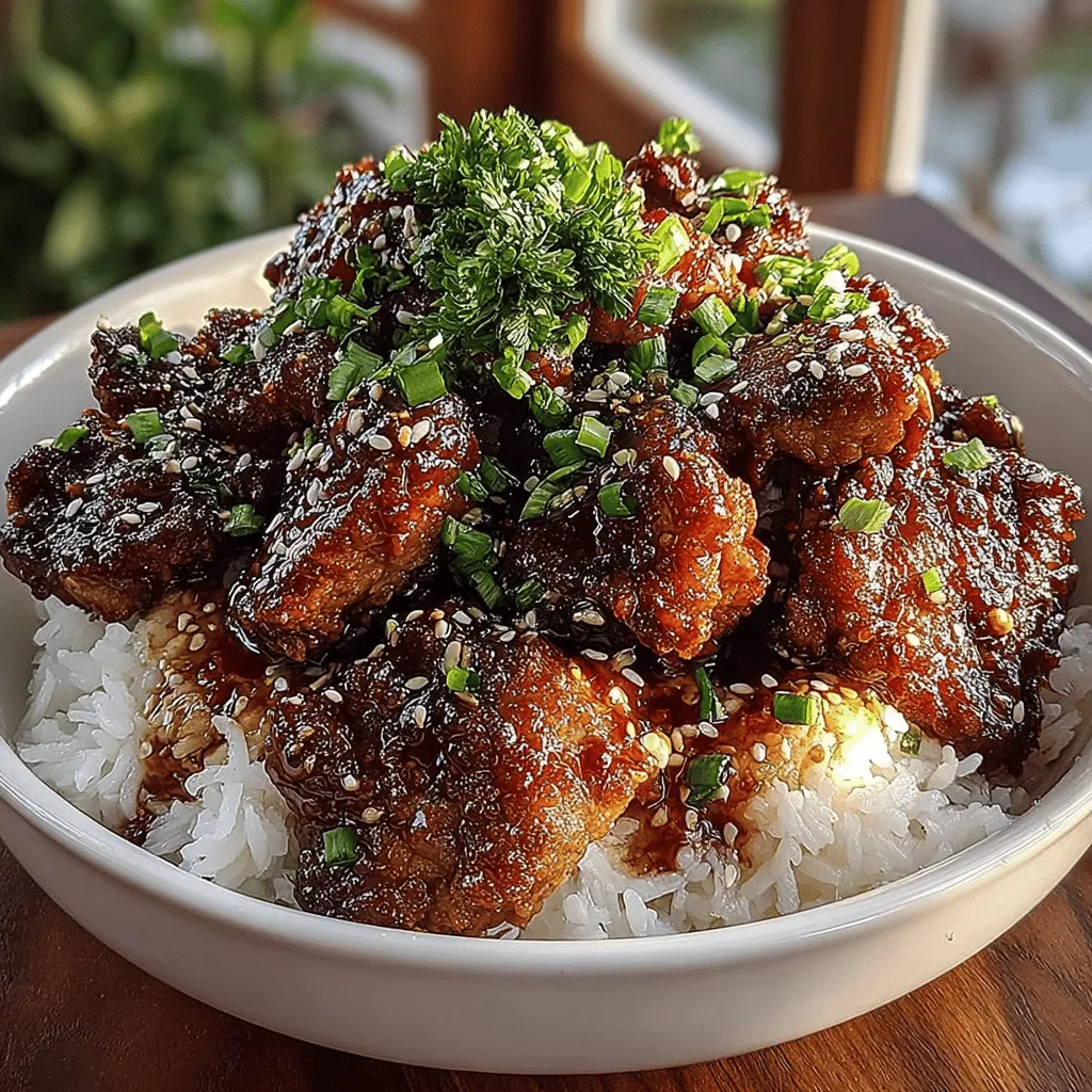 Sticky Sweet Bourbon Chicken is a mouthwatering dish that perfectly blends the rich, smoky notes of bourbon with tender, juicy chicken thighs. This recipe stands out not only for its distinctive flavor profile but also for its ease of preparation, making it an ideal choice for both busy weeknight dinners and special occasions alike. The dish's signature sticky sauce, which is both sweet and savory, envelops the chicken, creating a comforting meal that is sure to impress family and friends.