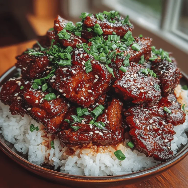 Sticky Sweet Bourbon Chicken is a mouthwatering dish that perfectly blends the rich, smoky notes of bourbon with tender, juicy chicken thighs. This recipe stands out not only for its distinctive flavor profile but also for its ease of preparation, making it an ideal choice for both busy weeknight dinners and special occasions alike. The dish's signature sticky sauce, which is both sweet and savory, envelops the chicken, creating a comforting meal that is sure to impress family and friends.