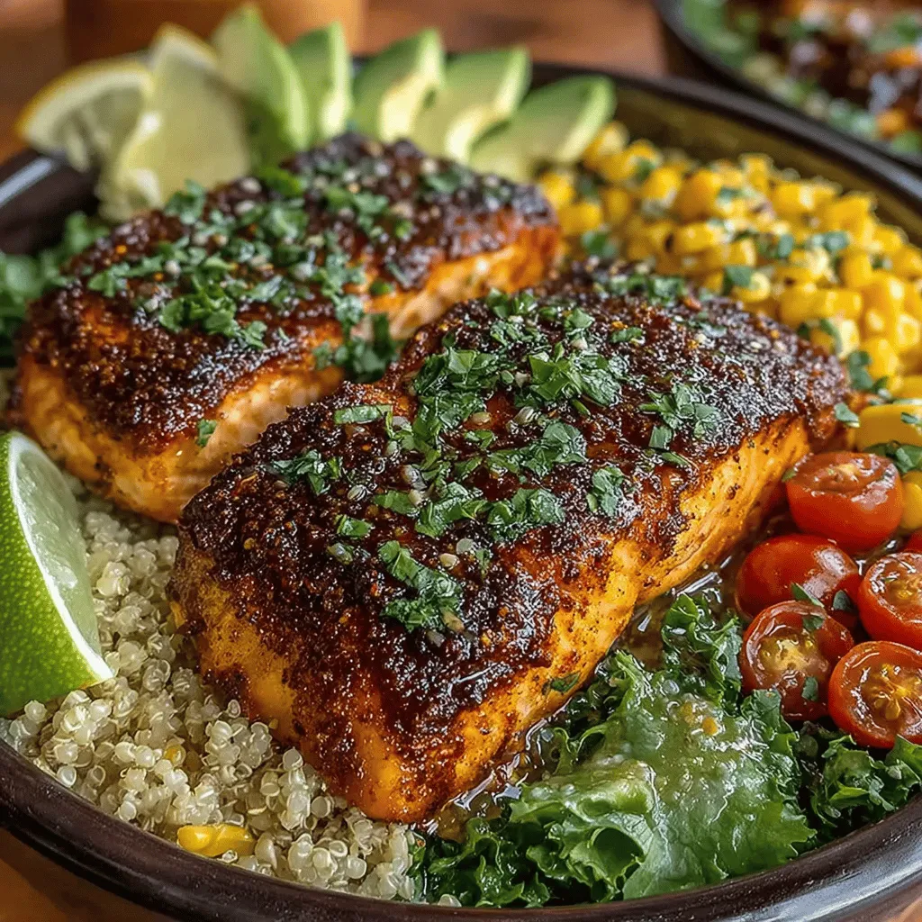When it comes to quick yet satisfying meals, Spicy Cajun Blackened Salmon Bowls stand out as a flavorful and nutritious choice. This dish artfully combines the bold, spicy flavors of Cajun cuisine with the richness of fresh salmon, creating a dining experience that is both exciting and comforting. Whether you're looking for a weeknight dinner solution or a dish to impress guests at a casual gathering, these bowls offer the perfect balance of spice, freshness, and convenience.