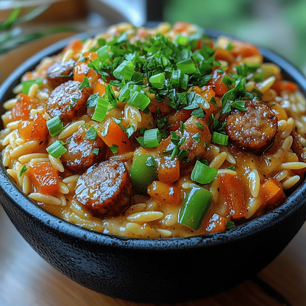 If you're on the lookout for a comforting and flavorful meal that can be prepared in a flash, look no further than One-Pot Creamy Cajun Orzo. This dish is a delightful fusion of creamy texture and vibrant Cajun flavors, making it an instant favorite among families and busy individuals alike. The beauty of this recipe lies not only in its rich taste but also in its simplicity; it requires minimal cleanup and can be made in just one pot. Imagine savoring a bowl of creamy orzo infused with bold spices and savory ingredients, all while having spent less time in the kitchen. Whether you’re serving it for a weeknight dinner or a cozy gathering, this dish is sure to impress.