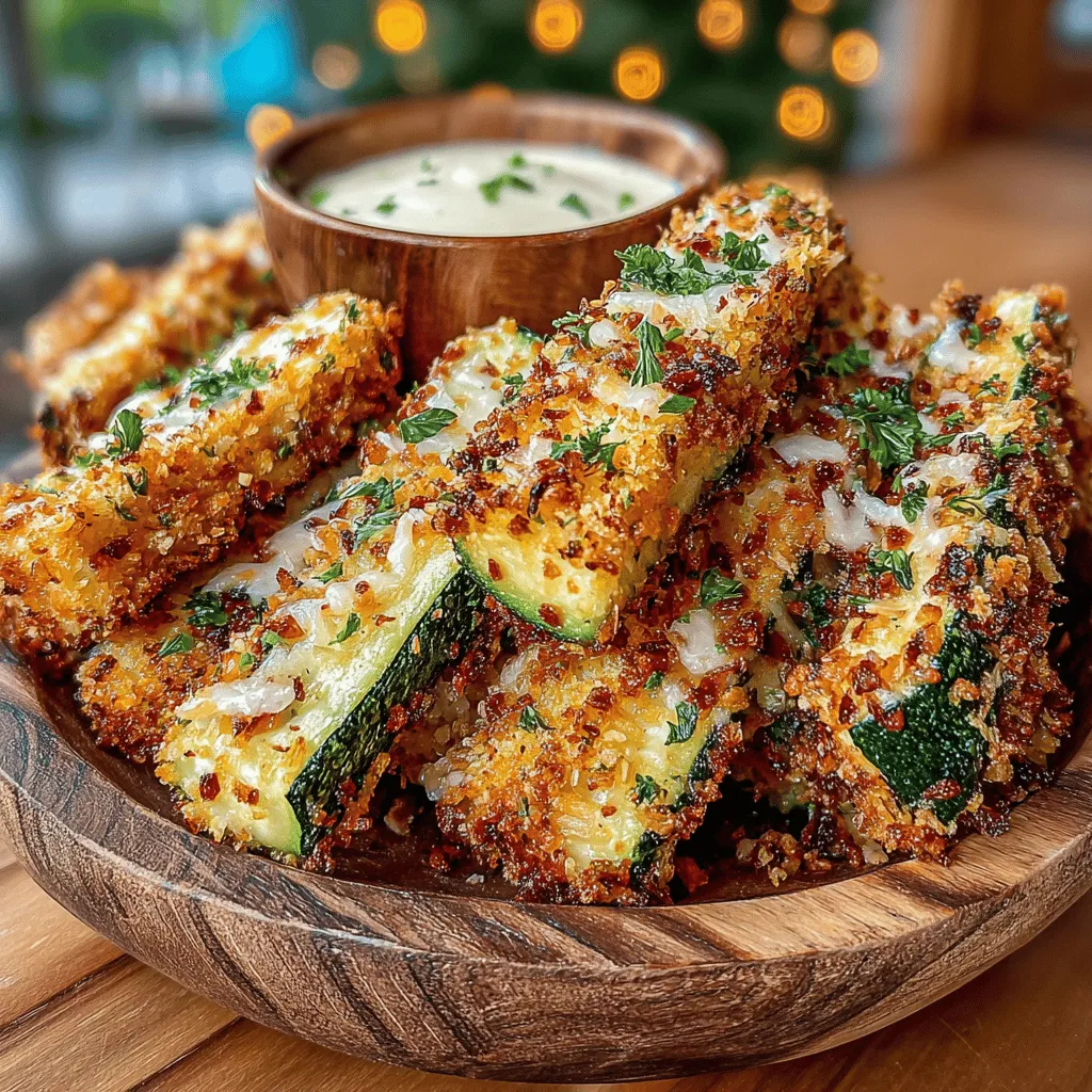 Crispy Parmesan Zucchini Fries are a delightful twist on the traditional concept of fries, offering a healthier alternative that doesn't compromise on flavor or crunch. These baked zucchini fries are not only a fantastic way to enjoy this versatile vegetable, but they also provide a guilt-free snack or side dish option that everyone can enjoy. Whether you're looking for a quick appetizer for a party, a side dish for dinner, or a nutritious snack, this recipe checks all the boxes.