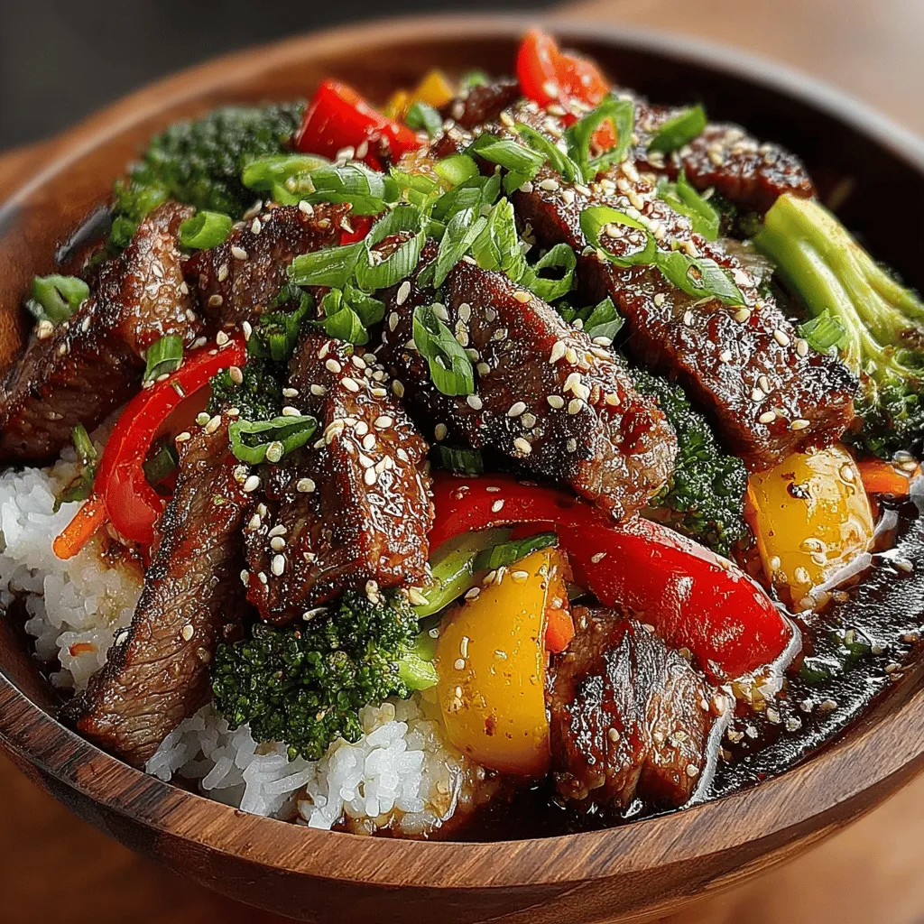 When it comes to quick, delicious meals that satisfy both the palate and the nutritional requirements of a busy lifestyle, few dishes can compete with the Sizzling Beef & Veggie Fiesta. This vibrant stir-fry not only bursts with flavors but also showcases a beautiful medley of colors and textures, making it an inviting option for family dinners or casual gatherings. This dish is a celebration of fresh ingredients and bold flavors, perfectly suited for those hectic weeknights when time is short but the craving for a hearty meal is high.