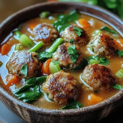 Cozy Savory Turkey Meatball Soup