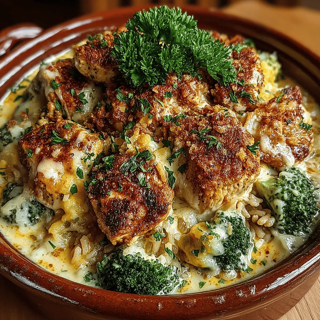 In the world of comfort food, few dishes can rival the delectable combination of cheesy goodness and nutritious ingredients like our Cheesy Chicken & Broccoli Bliss. This recipe unites tender chicken, vibrant broccoli, and creamy cheddar cheese into a harmonious blend that is both satisfying and easy to prepare. It's an ideal choice for busy weeknights or family gatherings, providing a heartwarming meal that not only delights the palate but also sneaks in a serving of vegetables. The creamy texture combined with the savory flavors makes this dish a go-to option for any home cook looking to create something special without spending hours in the kitchen.