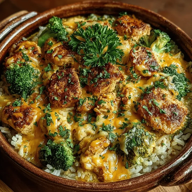 In the world of comfort food, few dishes can rival the delectable combination of cheesy goodness and nutritious ingredients like our Cheesy Chicken & Broccoli Bliss. This recipe unites tender chicken, vibrant broccoli, and creamy cheddar cheese into a harmonious blend that is both satisfying and easy to prepare. It's an ideal choice for busy weeknights or family gatherings, providing a heartwarming meal that not only delights the palate but also sneaks in a serving of vegetables. The creamy texture combined with the savory flavors makes this dish a go-to option for any home cook looking to create something special without spending hours in the kitchen.