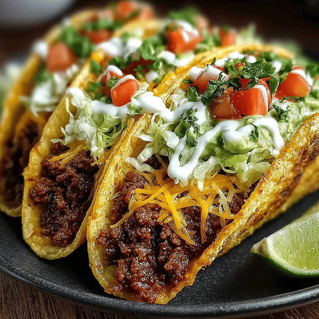 When it comes to quick, satisfying meals that please a crowd, few dishes can rival the classic beef taco. These delectable bites have earned their place as a beloved staple in households across the globe, thanks in large part to their vibrant flavors and remarkable versatility. Imagine savory ground beef seasoned to perfection, all nestled in a warm tortilla, and then topped with a rich and creamy avocado drizzle that elevates the dish to a whole new level. This recipe for flavor-packed beef tacos with creamy avocado drizzle is not only a treat for the taste buds; it’s also incredibly easy to prepare, making it an ideal choice for busy weeknight dinners or casual gatherings with friends and family.