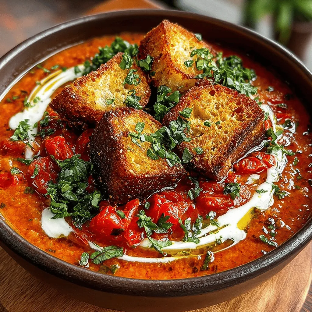 In an era where comfort food and wholesome ingredients are at the forefront of culinary trends, the Rustic Tomato Basil Bliss soup emerges as a delightful embodiment of both. This recipe combines the rich flavors of ripe tomatoes with the aromatic freshness of basil, resulting in a comforting dish that warms the soul. Perfect for any season, this soup can be enjoyed on its own or paired with crusty bread for a filling meal.