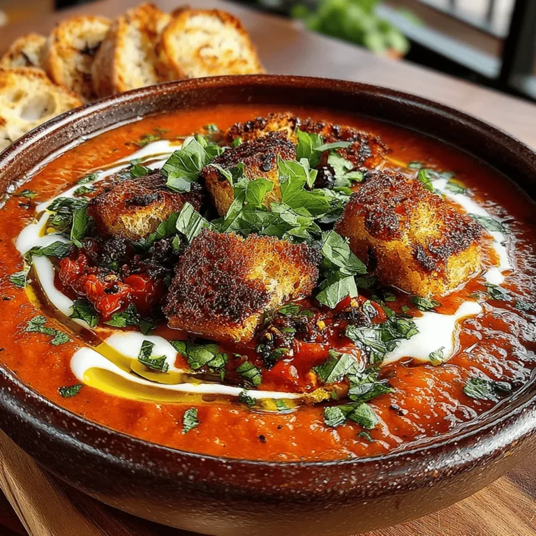In an era where comfort food and wholesome ingredients are at the forefront of culinary trends, the Rustic Tomato Basil Bliss soup emerges as a delightful embodiment of both. This recipe combines the rich flavors of ripe tomatoes with the aromatic freshness of basil, resulting in a comforting dish that warms the soul. Perfect for any season, this soup can be enjoyed on its own or paired with crusty bread for a filling meal.