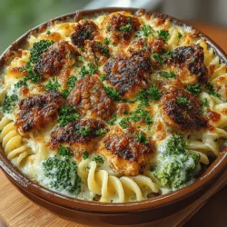 Cheesy Dreamy Chicken & Broccoli Alfredo Bake