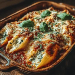 Creamy Spinach and Mushroom Stuffed Shells are a delightful culinary creation that captivates the palate with their rich flavors and comforting textures. This dish combines the robust, earthy taste of sautéed mushrooms and the vibrant freshness of spinach, all enveloped in tender pasta shells and a luscious cheese filling. For vegetarians and pasta enthusiasts alike, these stuffed shells offer a satisfying and wholesome meal that’s as appealing to the eye as it is to the taste buds.