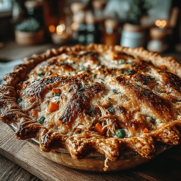 Chicken pot pie is a beloved comfort food that has stood the test of time, offering a delightful blend of flavors and textures that bring warmth and satisfaction to the dining table. At the heart of this Golden Brown Chicken Pot Pie Delight lies a savory filling composed of tender chicken, fresh vegetables, and a rich, creamy sauce, all encased in a perfectly flaky, golden crust. Whether you are preparing a cozy family dinner or looking to impress guests at a gathering, this hearty dish is sure to be a crowd-pleaser.