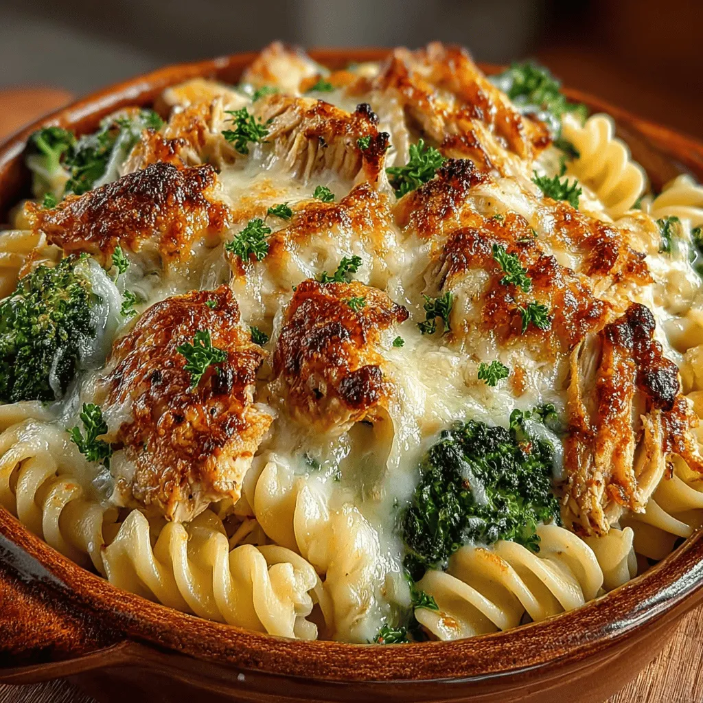 When it comes to comfort food, few dishes can rival the creamy deliciousness of Chicken Alfredo Casserole. This hearty meal combines tender rotini pasta, succulent chicken, and vibrant broccoli, all enveloped in a rich and velvety Alfredo sauce. The result is a dish that is not only satisfying but also incredibly easy to prepare, making it an ideal choice for busy weeknights or cozy family dinners. With minimal cleanup and maximum flavor, this casserole delivers everything you want in a meal—comfort, convenience, and a delightful blend of flavors that appeal to both adults and children alike.