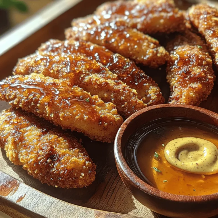 Crispy Honey Mustard Chicken Strips are a delightful fusion of flavors and textures that make them a standout dish for any occasion. The combination of tender chicken, a crunchy exterior, and a sweet and tangy honey mustard glaze creates an irresistible culinary experience. Whether you're preparing a casual family dinner, hosting a weekend get-together with friends, or looking for a kid-friendly meal, these chicken strips are sure to please.