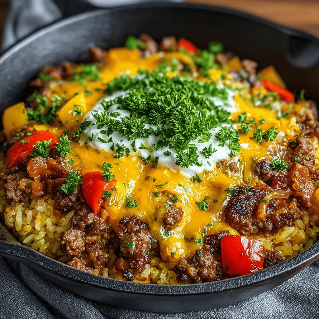 The magic of Cheesy Beef and Rice Delight lies in its versatility and ease of preparation. This dish is not just about filling bellies; it’s about creating a warm, inviting atmosphere around the dinner table. The combination of savory ground beef, tender rice, and rich cheese melds together to create a dish that is both hearty and comforting. Plus, the addition of vegetables adds a nutritional boost, making it a well-rounded meal that can be enjoyed any day of the week.