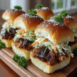Smoky BBQ Pulled Pork Sliders with Crunchy Slaw