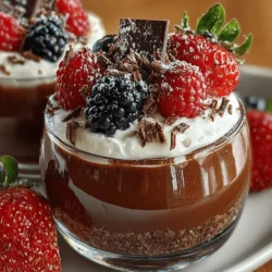 Indulging in a rich, velvety dessert can elevate any occasion, and our Indulgent Chocolate Heaven Mousse Cups are the epitome of such decadence. Designed to captivate chocolate lovers, this delightful treat combines high-quality dark chocolate with airy textures, creating a dessert experience that is both luxurious and satisfying. Whether you're celebrating a special milestone or simply seeking to satiate your sweet cravings, these mousse cups are sure to impress.