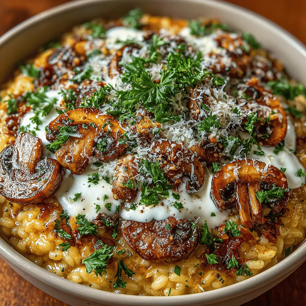 Risotto is a classic Italian dish that has earned a beloved place in kitchens around the world. Known for its creamy texture and rich flavor, this rice dish embodies the heart of Italian home cooking. The beauty of risotto lies not just in its taste, but also in its versatility; it can be dressed up for a special occasion or served as a comforting weeknight meal. Among the myriad variations of this dish, the <strong>Quick and Creamy Mushroom Risotto Delight</strong> stands out for its simplicity and the earthy, aromatic qualities of mushrooms. Perfect for busy weeknights or as an elegant centerpiece for dinner parties, this risotto recipe is sure to impress.” /></p>
</p>
<h2>Preparing the Broth: Importance of Keeping It Warm</h2>
</p>
<p>To create an exceptional risotto, the broth is a crucial element. Keeping your broth warm throughout the cooking process is essential for achieving that creamy texture risotto is renowned for. When you add cold broth to the rice, it shocks the grains, halting the cooking process and resulting in unevenly cooked risotto. To maintain an optimal cooking temperature, place your broth in a saucepan over low heat and let it gently simmer. This way, you can easily ladle it into your rice mixture without disrupting the cooking rhythm.</p>
</p>
<h2>Sautéing Aromatics: Techniques for Achieving the Right Texture and Flavor Balance</h2>
</p>
<p>Aromatic ingredients like onions and garlic form the flavor base of your risotto. Start by heating a generous amount of olive oil or butter in a heavy-bottomed pot over medium heat. Add finely chopped onions and sauté them until they become translucent, about 5 minutes. This gentle cooking method allows the onions to release their natural sweetness without browning. Next, add minced garlic and sauté for an additional minute until fragrant. Be careful not to let the garlic burn, as it can turn bitter and negatively affect the overall taste of your risotto.</p>
</p>
<h2>Adding Mushrooms: Tips for Cooking Them Perfectly</h2>
</p>
<p>Mushrooms are the star ingredient in this dish, providing a rich, earthy flavor that complements the creamy risotto beautifully. For best results, choose a mix of mushrooms such as cremini, shiitake, and button mushrooms to add depth and variety. Clean the mushrooms using a damp cloth rather than rinsing them under water, as they can absorb moisture, which may affect their cooking. Slice the mushrooms into even pieces to ensure uniform cooking.</p>
</p>
<p>Add the mushrooms to your sautéed aromatics and cook them for about 5-7 minutes, stirring occasionally, until they release their moisture and begin to brown. The key is to allow the mushrooms to caramelize slightly, which enhances their flavor. Once they are beautifully browned, season them with a pinch of salt and pepper to taste, and then set the mixture aside temporarily while you toast the Arborio rice.</p>
</p>
<h2>Toasting Arborio Rice: How This Step Contributes to the Dish’s Final Texture</h2>
</p>
<p>Toasting the Arborio rice is a critical step that adds a lovely nuttiness to the dish and helps the grains maintain their shape. After removing the mushroom mixture from the pot, add a bit more olive oil or butter if needed and increase the heat slightly. Pour in the Arborio rice and stir continuously for about 2-3 minutes. You want the rice to be lightly toasted and slightly transparent, which means it has absorbed some of the flavors from the pot. This step also helps the rice to release its starches gradually during cooking, resulting in a creamy texture.</p>
</p>
<h2>Deglazing with Wine: Techniques for Best Absorption and Flavor</h2>
</p>
<p>Once the rice is toasted, it’s time to deglaze the pot. Pour in a dry white wine, such as Sauvignon Blanc or Pinot Grigio, and use a wooden spoon to scrape any flavorful bits stuck to the bottom of the pot. This not only adds depth to the risotto but also enhances the overall flavor profile. Allow the wine to simmer and reduce for about 2-3 minutes until most of the liquid has been absorbed. This step is essential for incorporating acidity, which balances the creaminess of the dish.</p>
</p>
<h2>Gradual Broth Addition: Key Factors to Consider for Perfect Risotto Consistency</h2>
</p>
<p>Now comes the most critical part of making risotto: the gradual addition of warm broth. Begin by ladling in a cup of the warm broth to the rice mixture, stirring constantly. The key here is patience; allow the rice to absorb the broth before adding more. This process can take 18-20 minutes. Continue adding broth one ladle at a time, stirring frequently. You’ll know the risotto is done when the rice is al dente—cooked through but still firm to the bite—and the consistency is creamy and slightly loose. If you run out of broth and the rice isn’t cooked to your liking, feel free to add a bit of water.</p>
</p>
<h2>Finishing Touches: Balancing Cream, Cheese, and Seasonings for a Harmonious Flavor Profile</h2>
</p>
<p>Once your risotto has reached the perfect texture, it’s time for the finishing touches that elevate the dish. Remove the pot from the heat and stir in a generous amount of heavy cream and freshly grated Parmesan cheese. The cream adds a luxurious richness, while the cheese contributes to the overall creaminess and umami flavor. Taste your risotto and adjust seasoning as needed, adding more salt, pepper, or even a squeeze of lemon juice for brightness. Finish with a sprinkle of fresh herbs, such as parsley or thyme, for a pop of color and freshness.</p>
</p>
<h2>Serving Suggestions</h2>
</p>
<h3>Ideas for Serving the Risotto</h3>
</p>
<p>Your Quick and Creamy Mushroom Risotto can be served as a main dish or a delightful side. Plating is essential for presentation; use a wide, shallow bowl to showcase the creamy texture.</p>
</p>
<h3>Pairing with Protein: Options Like Grilled Chicken or Shrimp</h3>
</p>
<p>To make the dish more substantial, consider pairing it with protein. Grilled chicken breast or sautéed shrimp complements the flavors of the mushroom risotto beautifully. Simply season the protein with salt, pepper, and herbs before cooking, and serve it atop or beside the risotto for a complete meal.</p>
</p>
<h3>Complementing with Seasonal Vegetables or Side Dishes</h3>
</p>
<p>Incorporate seasonal vegetables like asparagus, peas, or roasted broccoli on the side to add color and nutrition. These vegetables can be quickly blanched or roasted and served alongside the risotto to create a well-rounded dish.</p>
</p>
<h3>Presentation Tips: Using Fresh Parsley and Extra Cheese for Visual Appeal</h3>
</p>
<p>For an appealing finish, garnish the risotto with freshly chopped parsley and additional grated cheese. A drizzle of olive oil can also enhance presentation while adding a touch of richness.</p>
</p>
<h2>Nutritional Information</h2>
</p>
<h3>Overview of the Nutritional Benefits of the Ingredients Used</h3>
</p>
<p>This risotto recipe not only satisfies cravings for comfort food but also offers a range of nutritional benefits. Arborio rice is a good source of carbohydrates, providing energy and essential B vitamins. Mushrooms are low in calories while being rich in vitamins and minerals, particularly vitamin D and selenium.</p>
</p>
<h3>Discussion of Vegetarian and Gluten-Free Options</h3>
</p>
<p>For those seeking vegetarian options, this risotto is already meat-free. To make it gluten-free, ensure that your broth and any added seasonings are certified gluten-free, as some may contain gluten.</p>
</p>
<h3>Balancing Indulgence with Nutrition in a Comfort Food Dish</h3>
</p>
<p>While risotto is indulgent due to the cream and cheese, you can balance richness with nutrition by incorporating more vegetables or using less cream and cheese. This way, you can enjoy a comforting dish without compromising on health.</p>
</p>
<h2>Conclusion</h2>
</p>
<p>In summary, Quick and Creamy Mushroom Risotto is a delightful dish that perfectly marries simplicity with sophistication. The method of gradually adding broth and stirring creates a creamy, luscious texture that is hard to resist. With the right balance of flavors and the option to customize with proteins and vegetables, this risotto is a versatile addition to your culinary repertoire.</p>
</p>
<p>We invite you to try making this homemade Italian classic, as it’s not only a comforting dish but also an opportunity for endless variations. Whether you choose to stick with mushrooms or experiment with seasonal ingredients, each time you make this risotto, you’ll discover a new layer of flavor and enjoyment. So gather your ingredients, unleash your inner chef, and savor the satisfaction of creating a beautiful bowl of risotto!</p>
</div>