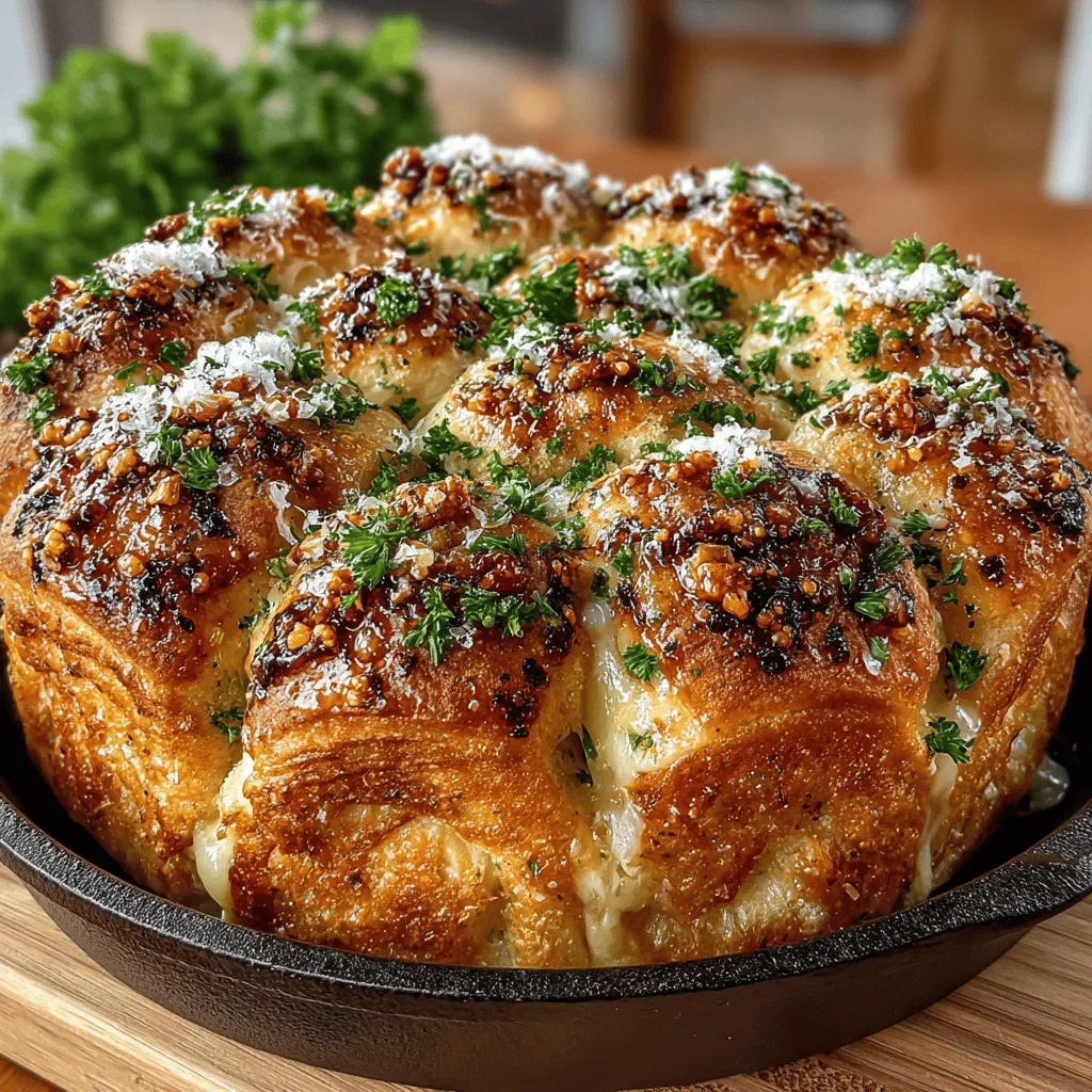 There’s an irresistible sensory experience that comes with fresh-baked bread. The moment you pull a tray of Cheesy Garlic Bliss Pull-Apart Rolls from the oven, you’re greeted with an intoxicating aroma that fills the air, inviting everyone to the table. The texture of these rolls is light and airy on the inside, while the outside is golden and slightly crispy, creating a delightful contrast that enhances every bite.