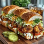 When it comes to iconic dishes from Louisiana, few can rival the beloved Po’ Boy sandwich. This quintessential Southern delicacy, often brimming with a variety of fillings, has captured the hearts and palates of food enthusiasts across the globe. Among the myriad of options, the Golden Fried Shrimp Po’ Boy stands out, showcasing the region’s rich culinary heritage and love for fresh seafood. With its crispy, golden shrimp nestled within a crusty roll and topped with vibrant vegetables and tangy sauce, this sandwich offers a delightful balance of flavors and textures that is sure to impress.