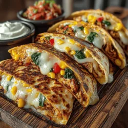 Colorful Crunch Chicken Quesadillas: A Flavorful Delight