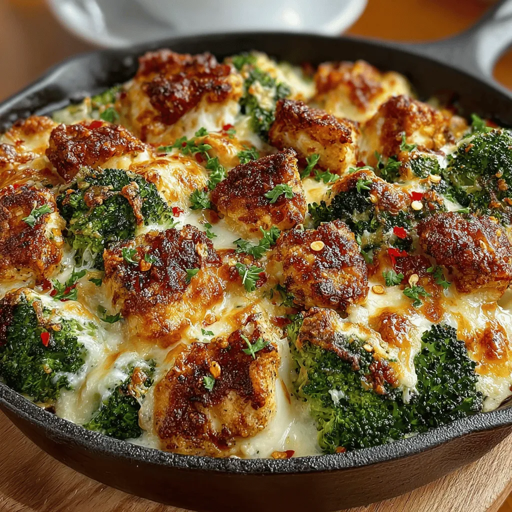 In the world of quick and satisfying meals, few dishes resonate with comfort and ease quite like a cheesy broccoli and chicken skillet bake. This recipe not only brings together the vibrant flavors of fresh broccoli and tender chicken, but it also features a harmonious blend of creamy cheeses and wholesome grains. The result is a delightful one-pan meal that's perfect for busy weeknights or intimate family dinners. With its ability to please the palate while nourishing the body, this dish stands out as a go-to option for those seeking both convenience and nutrition.