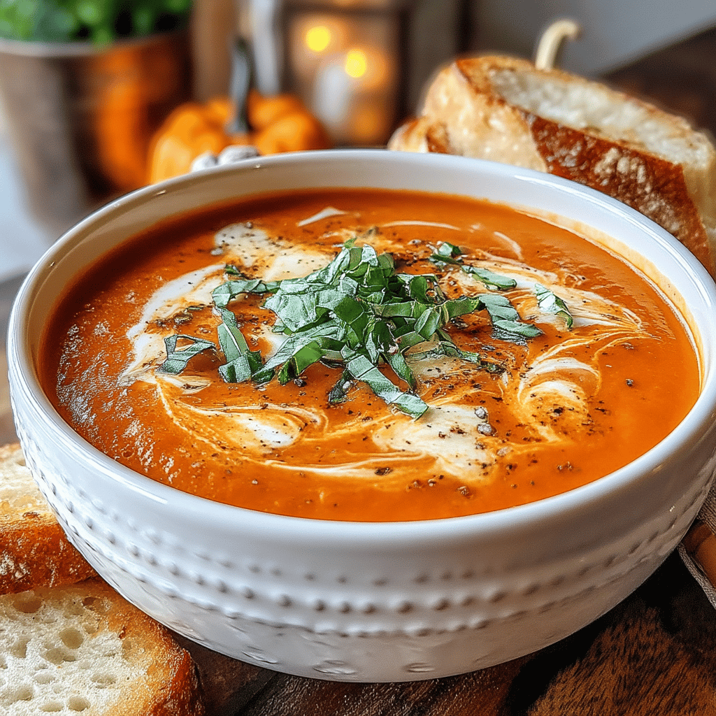 As the leaves begin to turn and a crispness fills the air, there’s nothing quite like curling up with a warm, comforting bowl of soup. This Fall-Inspired Slow Cooker Creamy Tomato Basil Soup captures the essence of the season, blending ripe tomatoes, fresh basil, and a touch of cream into a luscious concoction that warms both heart and soul.