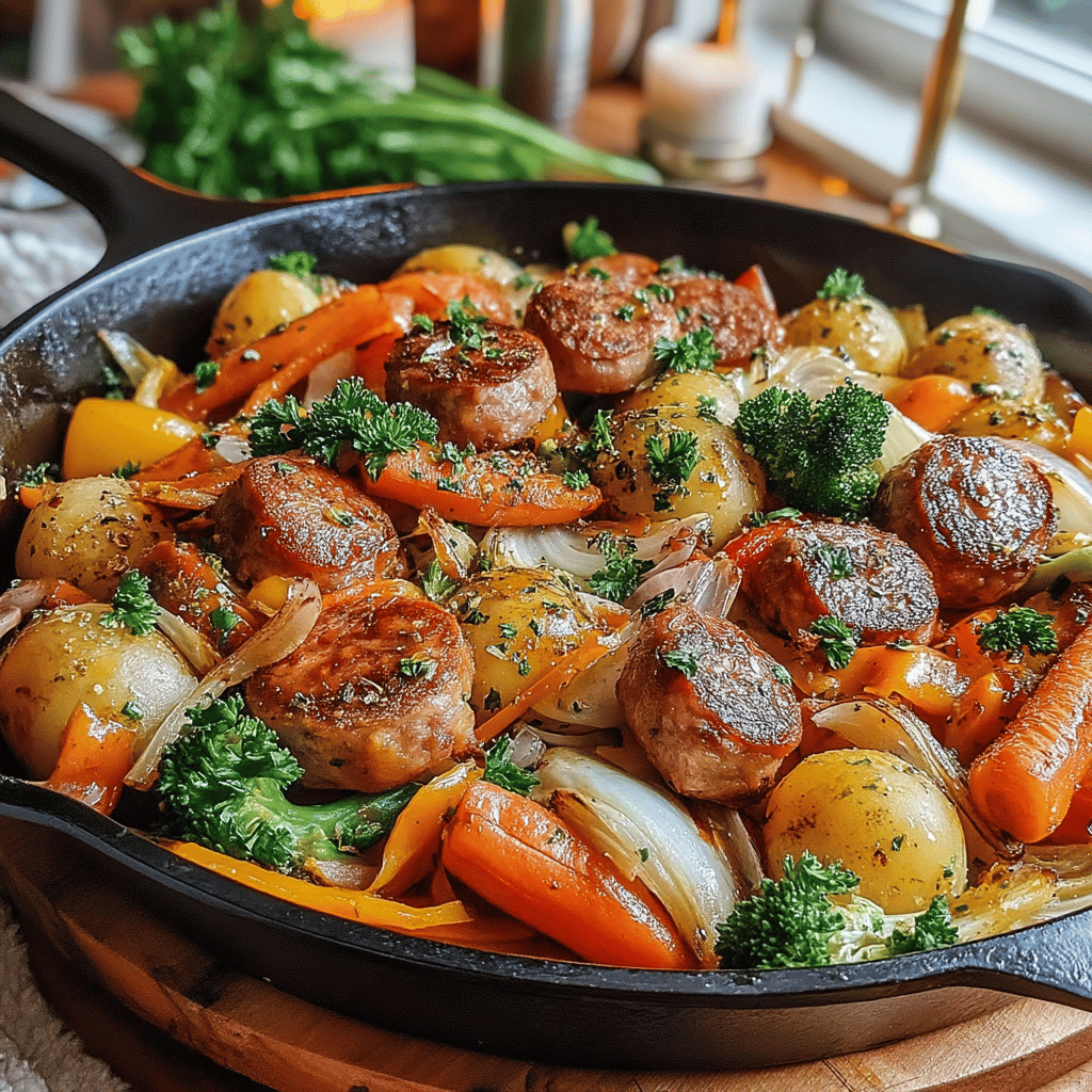 Welcome to the cozy comfort of home-cooked goodness! When it comes to family meals, nothing beats the simplicity and satisfying flavors of a sheet pan dinner. Today, I’m excited to share my recipe for Family-Friendly Sheet Pan Sausage and Harvest Veggies—a delightful, one-pan dish that brings together the robust flavors of savory sausage with an array of vibrant seasonal vegetables.