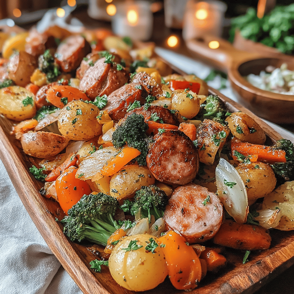 Welcome to the cozy comfort of home-cooked goodness! When it comes to family meals, nothing beats the simplicity and satisfying flavors of a sheet pan dinner. Today, I’m excited to share my recipe for Family-Friendly Sheet Pan Sausage and Harvest Veggies—a delightful, one-pan dish that brings together the robust flavors of savory sausage with an array of vibrant seasonal vegetables.