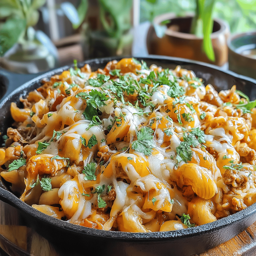 Welcome to your new favorite weeknight dinner! If you're looking for a dish that combines the comforting goodness of creamy macaroni and cheese with the bold flavors of taco seasonings, you’ve come to the right place. This Quick & Comforting Skillet Cheesy Taco Macaroni is not only incredibly easy to make, but it also packs a delightful punch of flavor that will please both kids and adults alike.